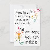 Summer Colors Invite Kaart (Achterkant)