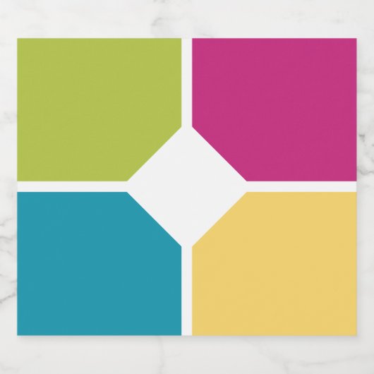 SUMMER COLORS Quadrans Optionele MONOGRAM Bier Etiket (Enkel label)