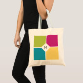 SUMMER COLORS Quadrants MONOGRAM Tote Bag (Voorkant (product))