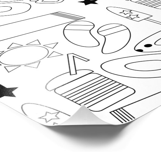 Summer Colour Mat Beach Theme Foto Afdruk (Hoek)