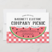 Summer Company Party Invitation Watermelon Picnic Kaart (Voorkant)