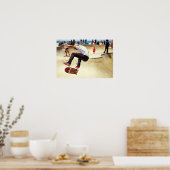 Summer Concrete Schaats Board Park aan de strand Poster (Keuken)