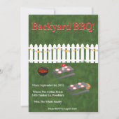 Summer Cookout Backyard BBQ Party Invite Kaart (Voorkant)