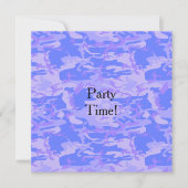 Summer Cookout Camouflage Pastel Blue Pattern Kaart (Voorkant)