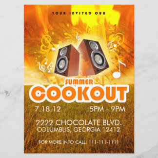 SUMMER COOKOUT FLYER KAART
