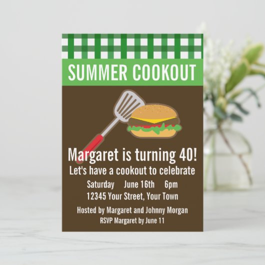 Summer Cookout Kaart (Staand voorkant)