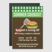 Summer Cookout Magnetische Uitnodiging (Voorkant / Achterkant)