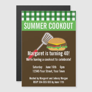Summer Cookout Magnetische Uitnodiging