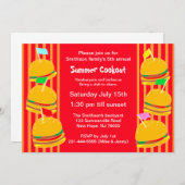 Summer Cookout Party Invitation Kaart (Voorkant / Achterkant)