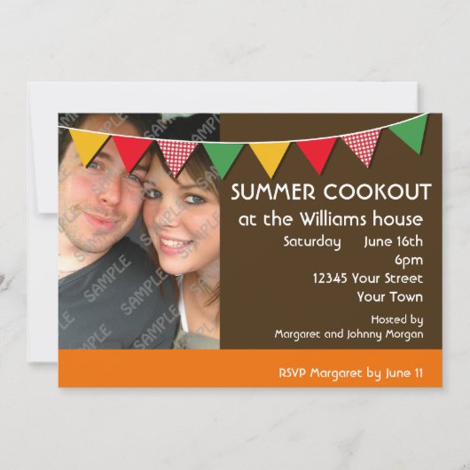 Summer Cookout Party Kaart (Voorkant)