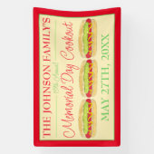 Summer Cookout Picnic Maine Red Snapper Hotdog ME Spandoek (Verticaal)