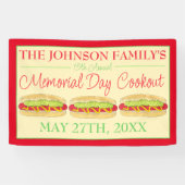 Summer Cookout Picnic Maine Red Snapper Hotdog ME Spandoek (Horizontaal)