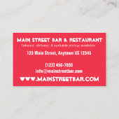 Summer Cookout Picnic Maine Red Snapper Hotdog ME Visitekaartje (Achterkant)