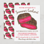 Summer Cookout Picnic Rare Steak Grilled Meat Kaart (Voorkant / Achterkant)