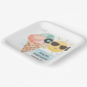 Summer Cool | Maandag tropische baarmoederijs Papieren Bordje (Gebogen)