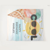 Summer Cool | Maandag tropische baarmoederijs Wandkleed (Voorkant (horizontaal))