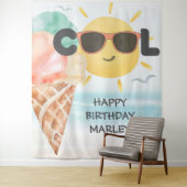 Summer Cool | Maandag tropische baarmoederijs Wandkleed (In situ)