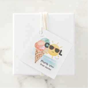 Summer Cool Tropisch strand ijs Bedankjes Labels