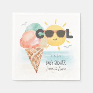 Summer Cool Tropische Beach Ijs Baby Shower Servet