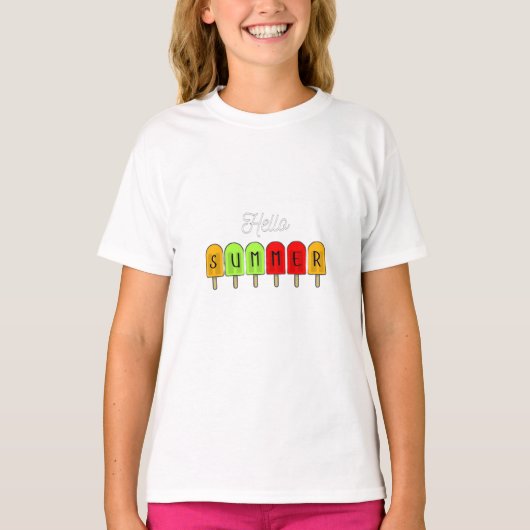 Summer Cool White T shirt (Voorkant)