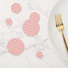 Summer Coral Aztec Chevron Confetti