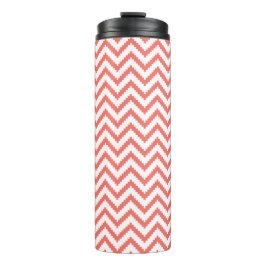 Summer Coral Aztec Chevron Thermosbeker