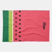 Summer Coral Pink Green Watermelon Fruit Slice Theedoek (Horizontaal)