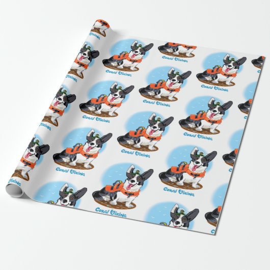 Summer Corgi Cadeaupapier (Uitgerold)