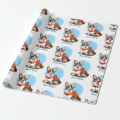 Summer Corgi Cadeaupapier (Uitgerold)