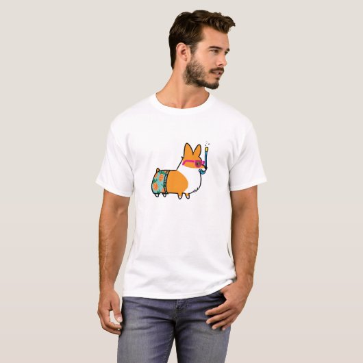 Summer Corgi Pineapple Shorts Shirt (Voorkant volledig)
