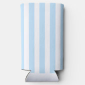 Summer Costal Blue Stripes Pink Birthday Party Seltzer Blikjeskoeler (Achterkant)