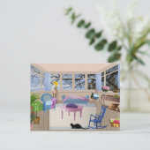 Summer Cottage briefkaart (Staand voorkant)