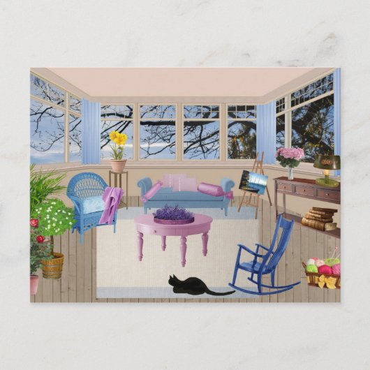 Summer Cottage briefkaart (Voorkant)