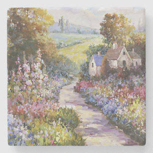 Summer Cottage Fine Art Stenen Onderzetter