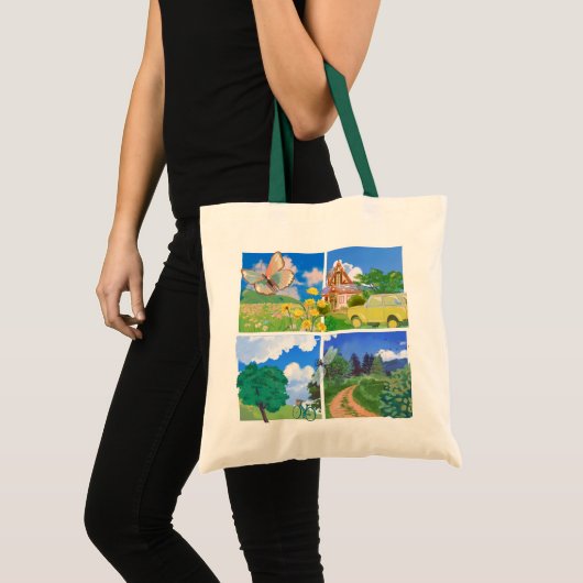 Summer Countryside Nature Tote Bag (Voorkant (product))