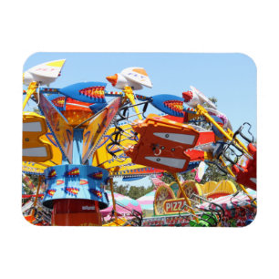 Summer County Fair Ride Fun Colorful Photo Magneet
