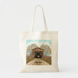 Summer Covered Bridge Canvas tas