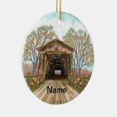 Summer Covered Bridge Keramisch Ornament (Rechts)