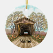 Summer Covered Bridge Keramisch Ornament (Voorkant)