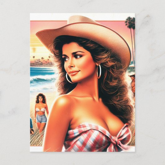  Summer Cowgirl Briefkaart (Voorkant)