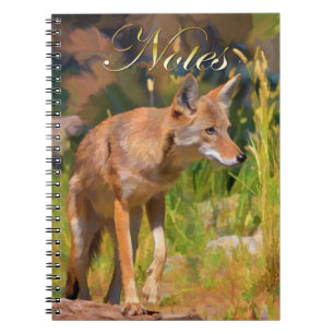 Summer Coyote Wildlife Painting Notitieboek