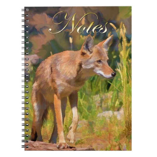 Summer Coyote Wildlife Painting Notitieboek (Voorkant)