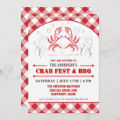 Summer Crab Boil & BBQ Party Invitation Kaart (Voorkant / Achterkant)