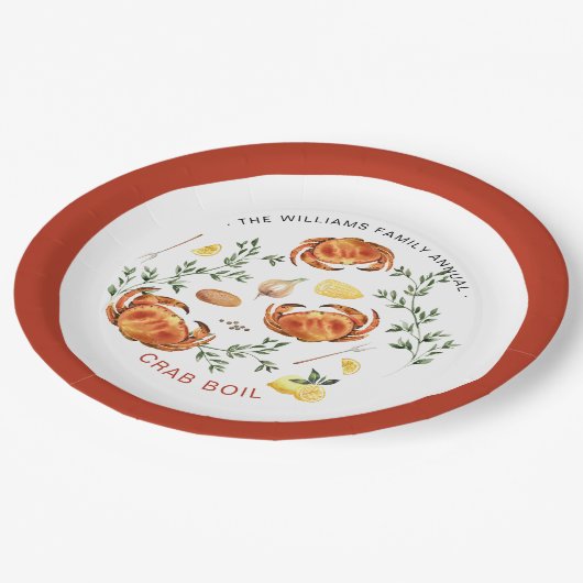 Summer Crab Boil | Lage boksenkorting Papieren Bordje (Gekanteld)
