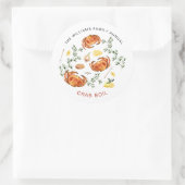 Summer Crab Boil | Lage boksenkorting Ronde Sticker (Tas)