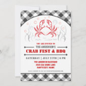 Summer Crab Fest & BBQ Party Invitation Kaart (Voorkant)