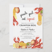 Summer Crawfish Boil Engagement Party Kaart (Voorkant)