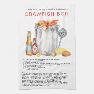 Summer Crawfish Boil   Recipe Heirloom Tea Towel Theedoek