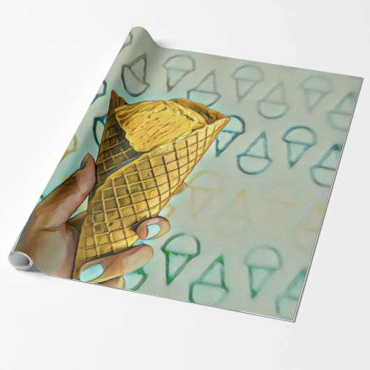 Summer Cream lovers Cadeaupapier (Uitgerold)