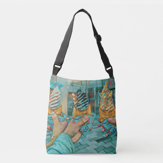 Summer Cream lovers Crossbody Tas (Voorkant)